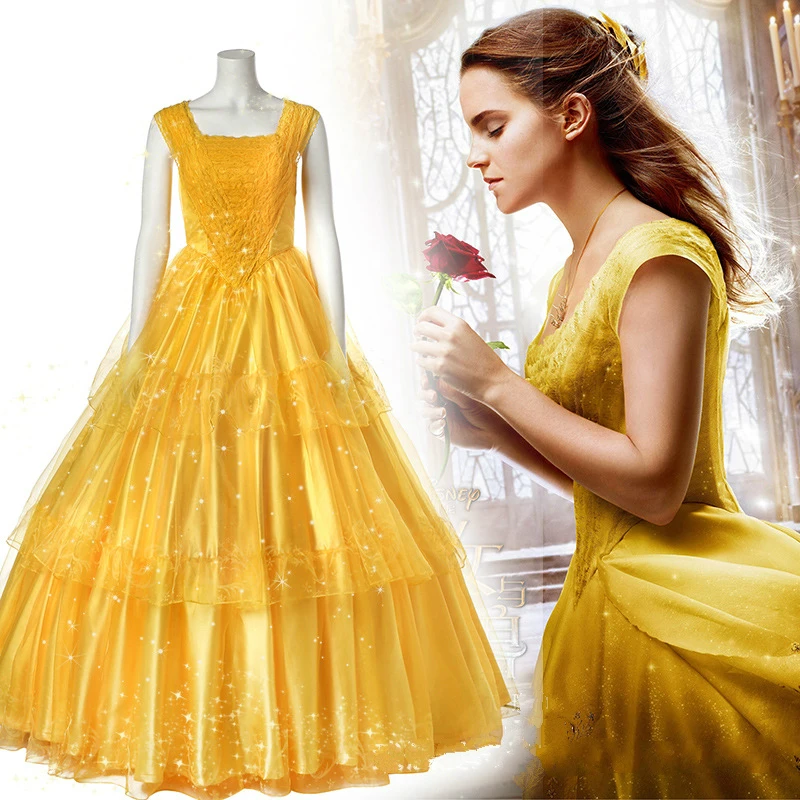 Женское платье Vestidos косплей для Baer красивый парик принцессы Красавица и Чудовище