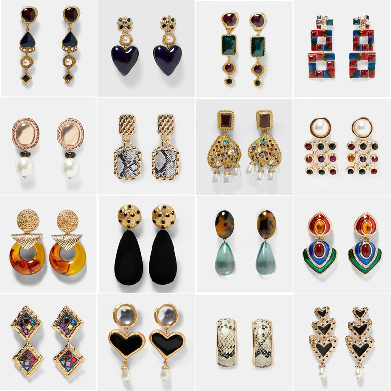 FASHIONSNOOPS металлические разноцветные Висячие серьги для женщин геометрические