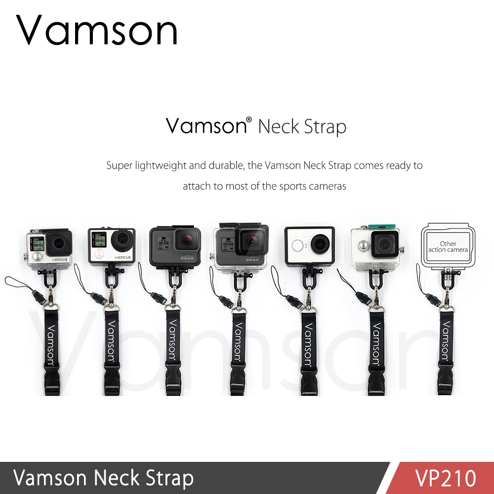 Аксессуары Vamson для GoPro ремешок на шею строп с быстроразъемной пряжкой Go Pro Hero7 6 5s 4 3