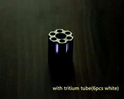 Белый Титановый сплав нож бусины Паракорд подходит для шести тритиевых газовых трубок нож шнур веревка гаджет для использования на открытом воздухе EDC мульти инструменты молния голова - Цвет: Белый
