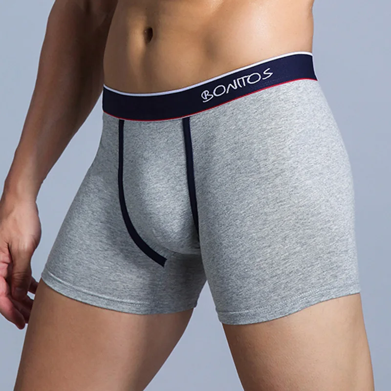 B3 Light Grey Мужское нижнее белье, Calecon, мужское хлопковое бамбуковое нижнее белье, мужские боксеры, шорты, шелковые боксеры, Calvinfully трусы, мужские трусы-боксеры, Длинные - Цвет: B3 Light Grey