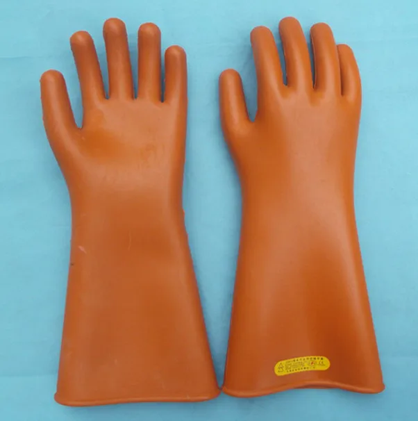 1pair 25kv insulating work gloves electrical insulating high voltage protecting safety gloves