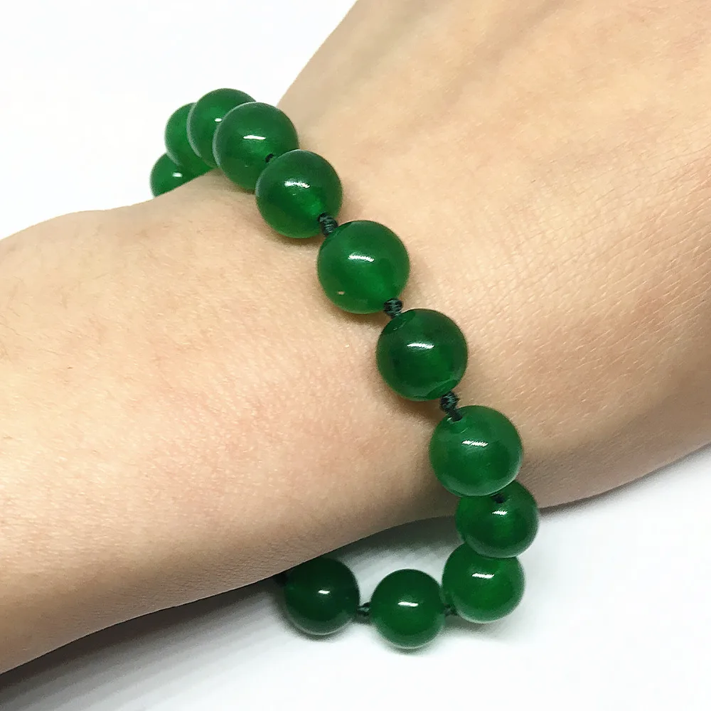 Браслет с круглыми бусинами подвеска из природного камня 7 5 дюйма B1528 8 10 12 мм|bangle