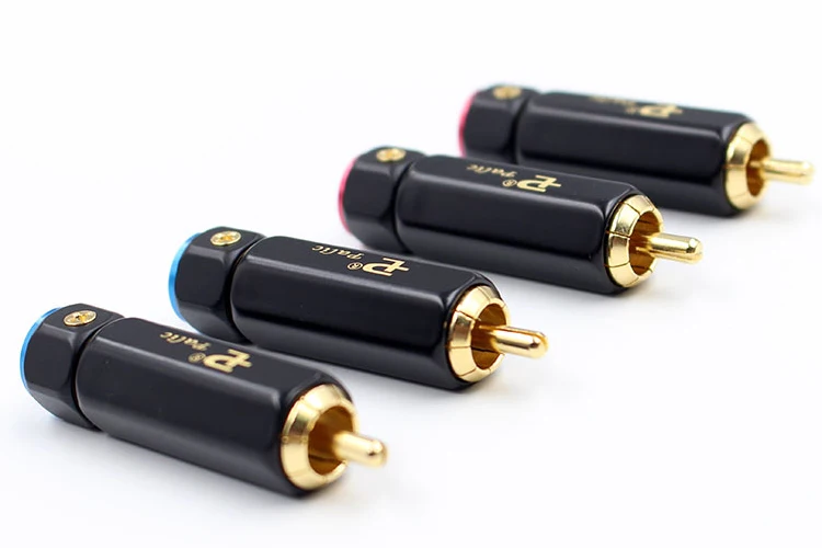4 шт. ATAUDIO позолоченный HIFI RCA штекер Hi-end самоблокирующийся A/V разъем для Diy аудио кабель