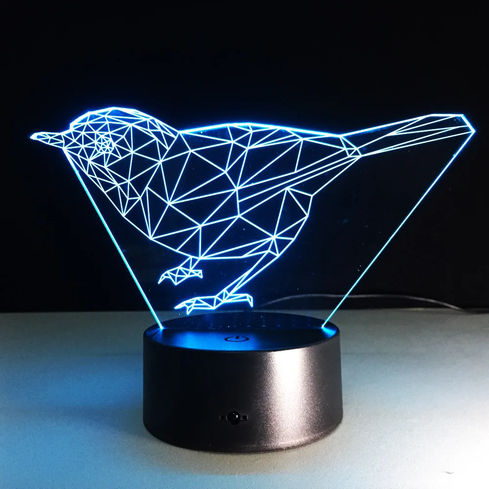 Новинка светодиодные 3d светильники Luminaria внешний аккумулятор светодиодная лампа