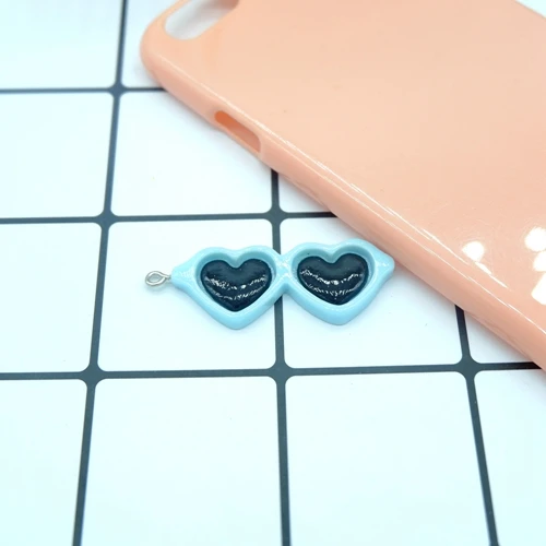 6 Смола очки солнцезащитные очки Подвески для DIY украшения ожерелье серьги брелок для изготовления украшений вручную украшения мини - Окраска металла: 6