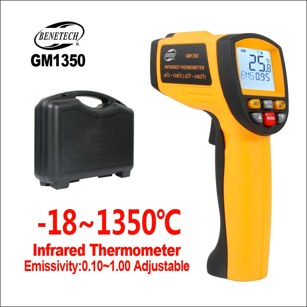 Инфракрасный цифровой термометр BENETECH GM1350 ручной лазерный измеритель