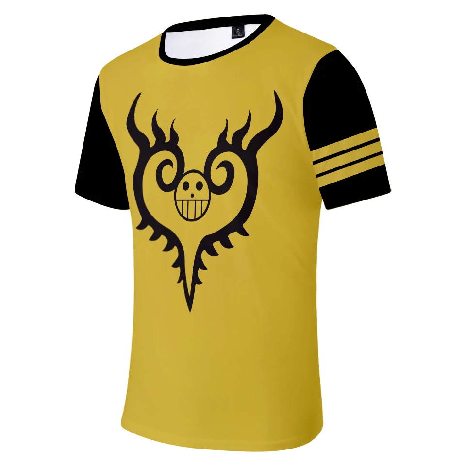 One Piece T-shirt 3D Funny Tshirt Anime Popular Summer Men Cool Short Sleeve Print Cartoon Tee | Мужская одежда