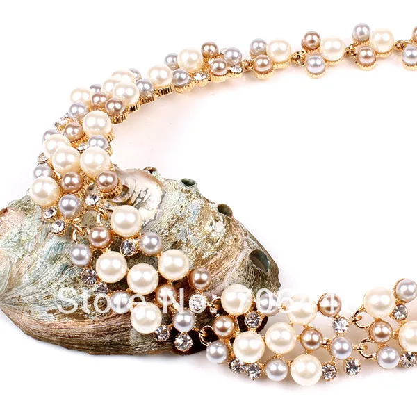 Золото Тон Роскошные Великолепные Свадебные Ювелирные наборы триколор