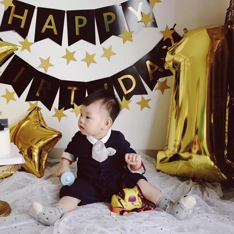 I am 1 Today, бумажный баннерный баннер на день рождения для маленьких мальчиков и девочек, украшение для первого дня рождения