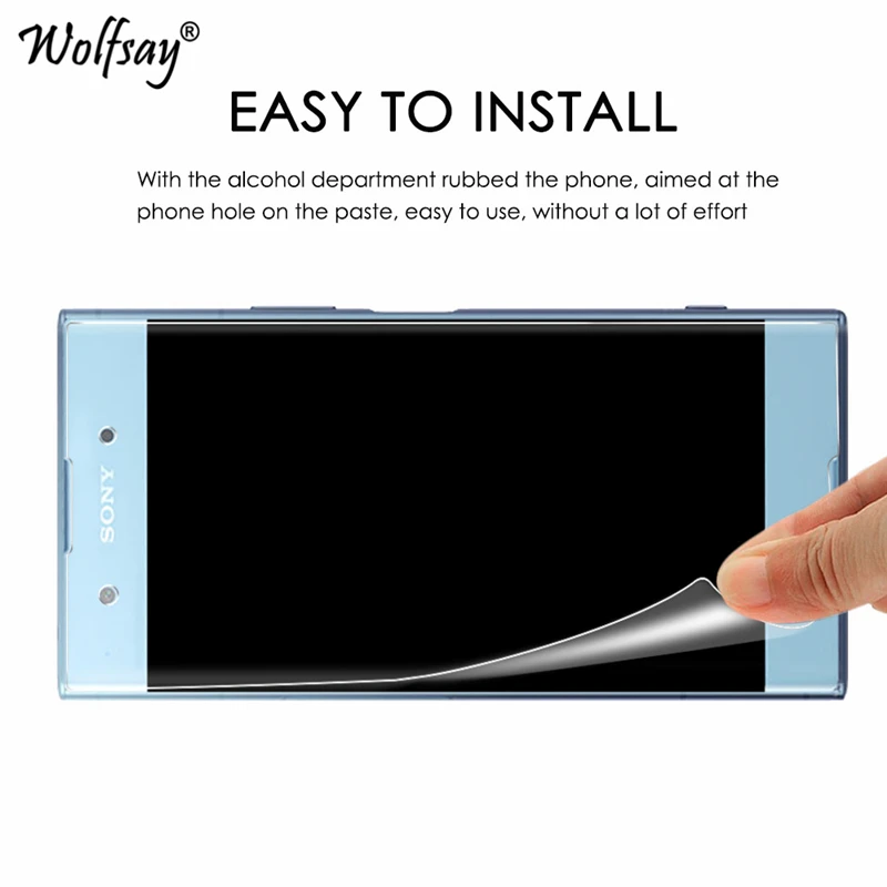 2PCS Full Coverage Nano Film Foil sFor Sony Xperia XA1 Plus Screen Protector Soft TPU For Wolfsay | Мобильные телефоны и