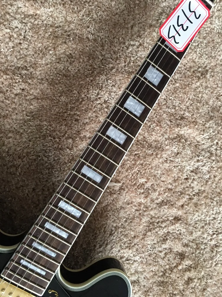 Джаз hollowbody Гитары глянцевый черный цвет BBKING сигнатур полу полые гитары золотые