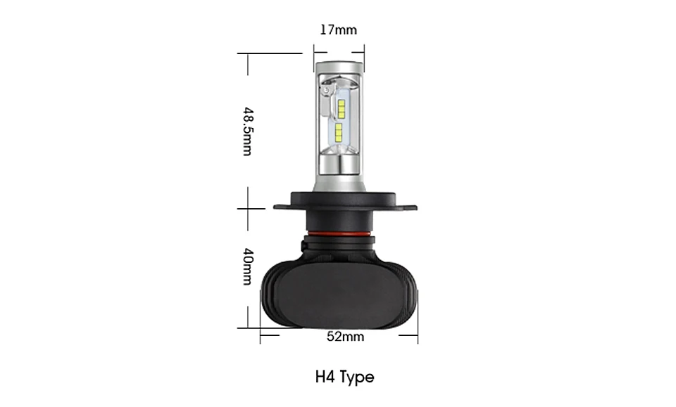 Oslamp LED H4 автомобилей лампы 6500 К все-в-одном Hi-Lo луч H4 светодиодные лампы для авто led 2WD 4WD фан-менее авто голову Лампы для мотоциклов внедорожник 50 Вт 8000lm csp чипы H4 фары для авто