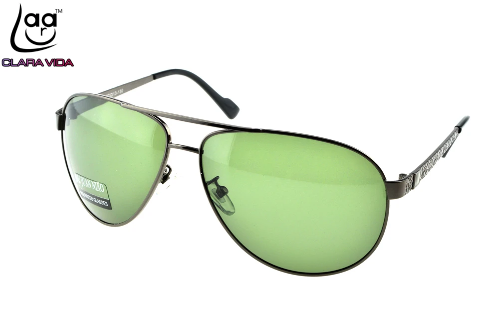 

= CLARA VIDA= Custom Made NEARSIGHTED MINUS PRESCRIPTION Large Full Rim Pilot Driving men Designer Polarized sunglasses -1 to -6