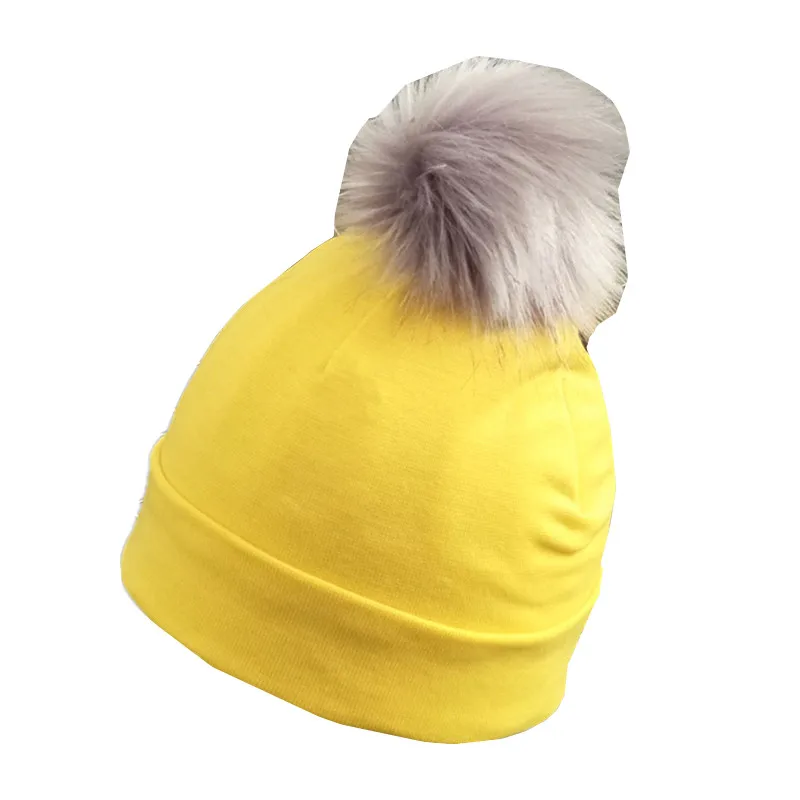 yellow hat Детская хлопковая шапка, помпон, шапка, шарф, комплект для детей, шапка для мальчиков и девочек, весенне-осенние детские шапки, детский хлопковый нагрудник, шарф с круглым вырезом, воротник - Цвет: yellow hat