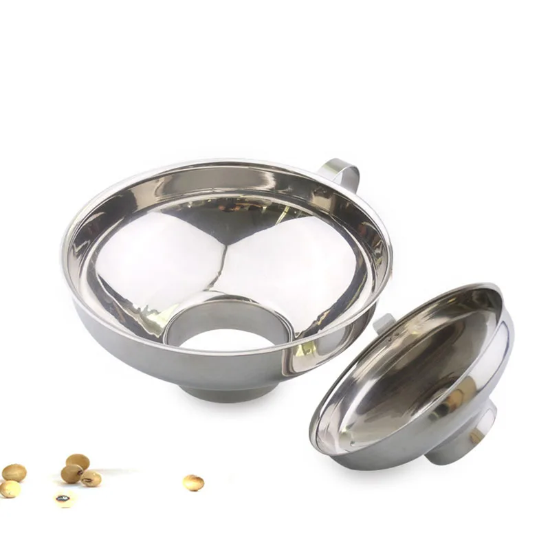 

Kitchen Wide Mouth Canning Hopper Filter Jar Cooking Stainless Steel Tool Use UK