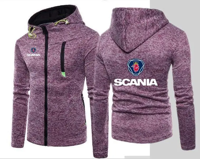 Для мужчин для SCANIA Толстовка в стиле хип хоп толстовка на молнии с капюшоном