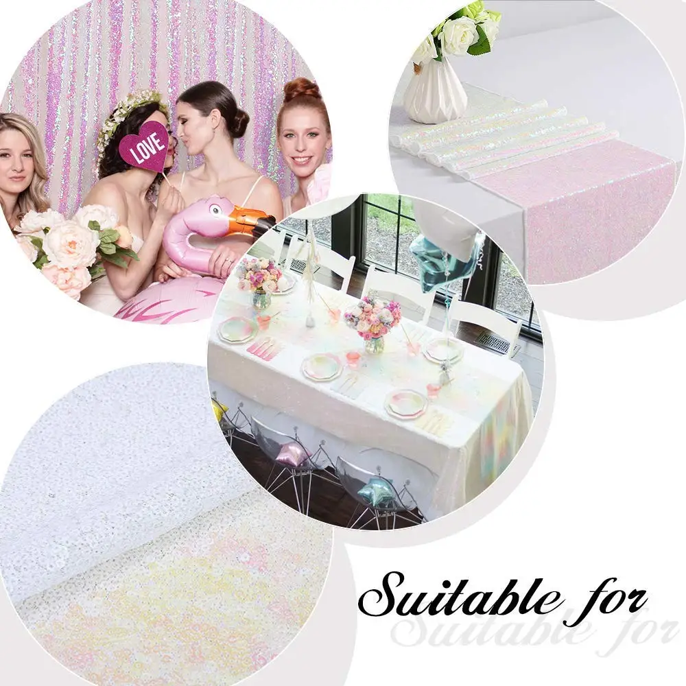 6 ярдов Розовый Красный Белый Шампань вышитые ткани 3 мм блесток двора для