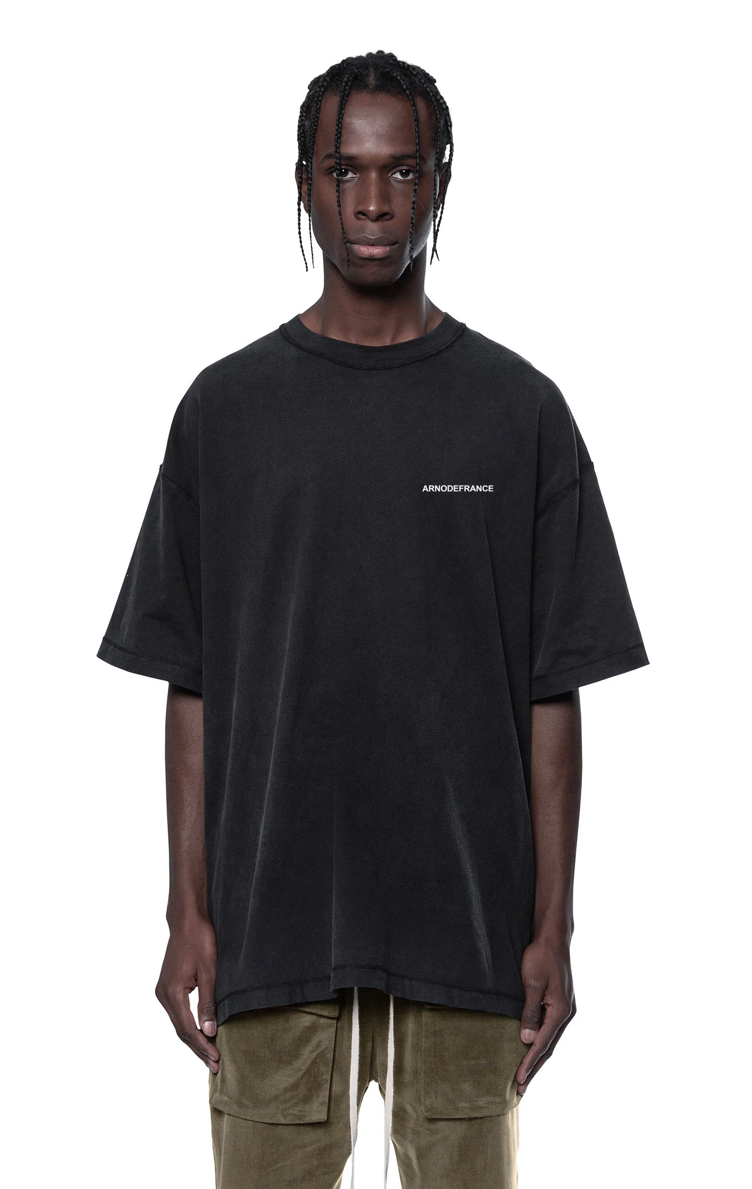 19SS ARNODEFRANCE, футболка, 1:1, Топ Версия, с буквенным принтом, Harajuku, хлопок, негабаритный Топ, футболки для мужчин и женщин, Канье, хип-хоп, туман, футболка