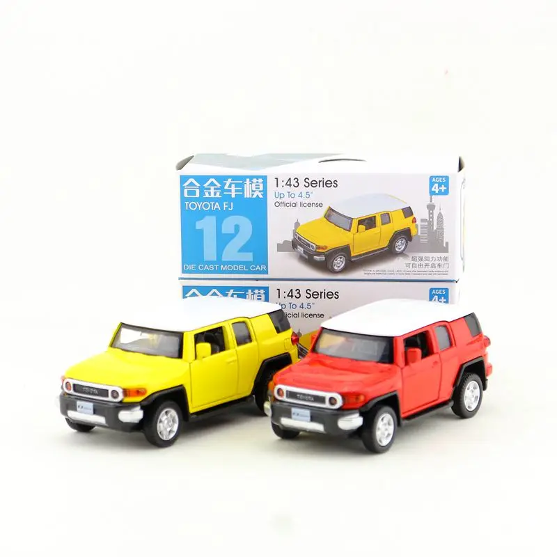 

Масштаб 1:43/литая Игрушечная модель/внедорожник Toyota FJ Cruiser/спортивный гоночный автомобиль/образовательная Коллекция/тяговый назад/подарок ...