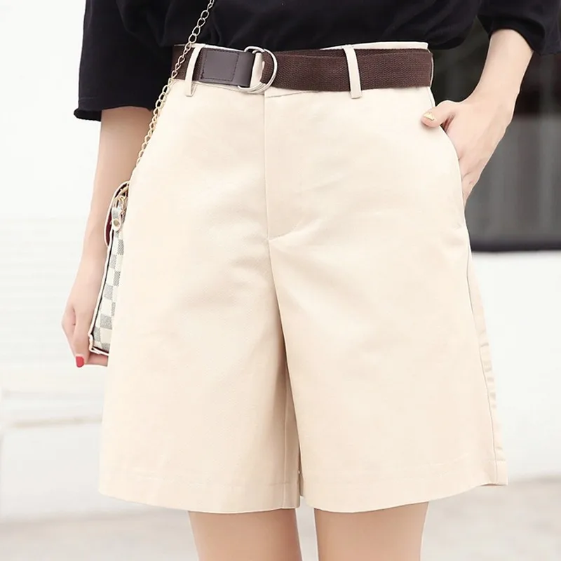 EXOTAO летние женские шорты свободные OL высокая талия Pantalones Mujer модные широкие