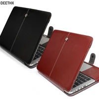 deethxpu leather bag for apple macbook pro retina air 11 12 13 15air 13 a1932 a1466new pro a1707 a1706 a1708 flip case cover