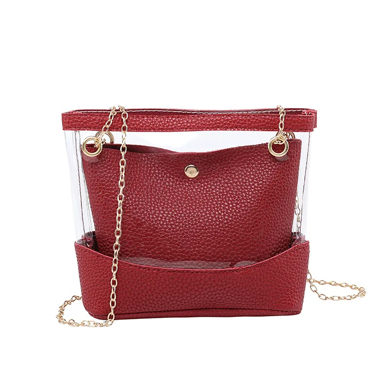 Модная дамская обувь 2 шт./компл. прозрачная сумочка кошелек Push Up комплект нижнего