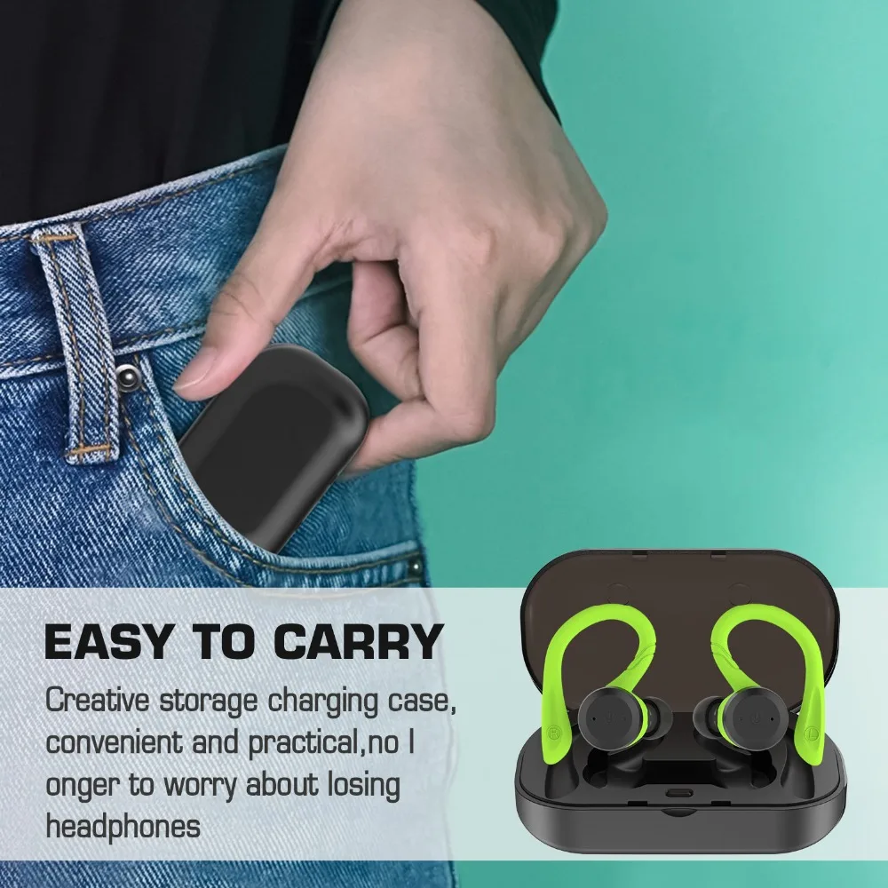Bluetooth 5 0 настоящие беспроводные bluetooth наушники HiFi стерео в ухо спортивные с