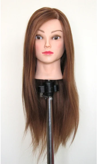 

Free Shipping!!New Arrival Female Mannequin Head for hairdressers With Golden Hair For Hairdressing Training Practice Model Head