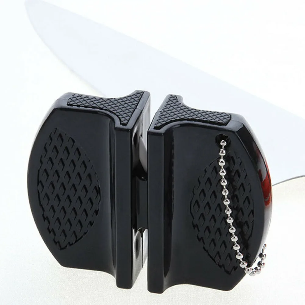 Мини точилка для ножей из вольфрамовой стали 4 цвета двухступенчатая аксессуары