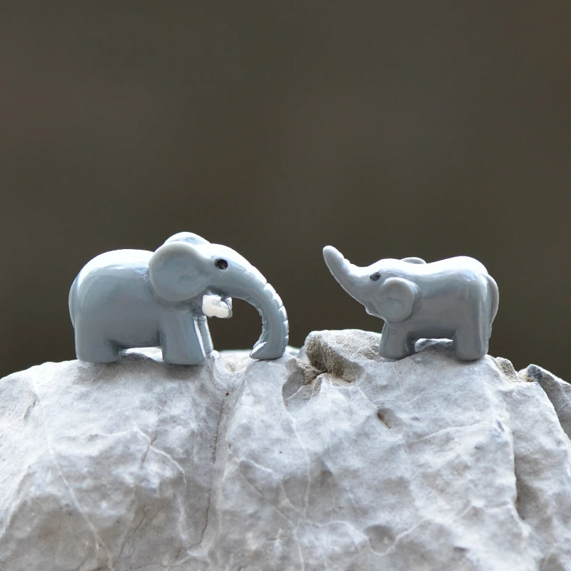 2 шт./пара милые крошечные смолы ремесло слон мох микропейзаж Сказочный Сад