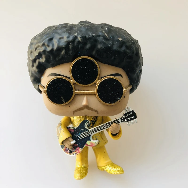 Черный Funko pop Rocks: Prince-3Rd Eye Girl, фиолетовый дождь с гитарой Виниловая фигурка Коллекционная модель свободная игрушка без коробки - Цвет: Черный