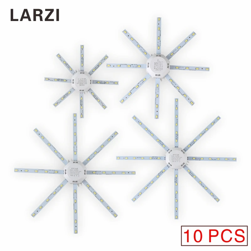 LARZI 10 шт. AC 220V светодиодный потолочный светильник 12 Вт 16 Вт 20 Вт 24 Вт светодиодный лампы SMD 5730 доска светильник энергосберегающая лампа печатная плата Осьминог трубки