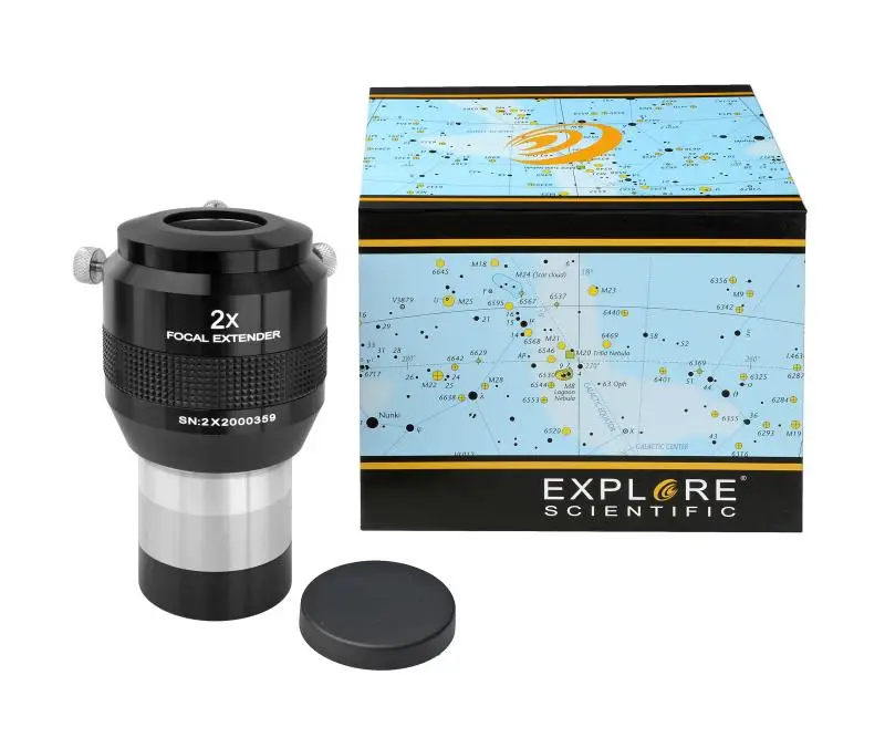 Explore Scientific 2X курган 4 х частей супер ахроматические 2 дюймовый Барлоу