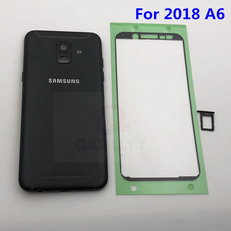 Новая задняя крышка батареи A6 Передняя средняя рама для samsung Galaxy A6 A600 A600F полный корпус