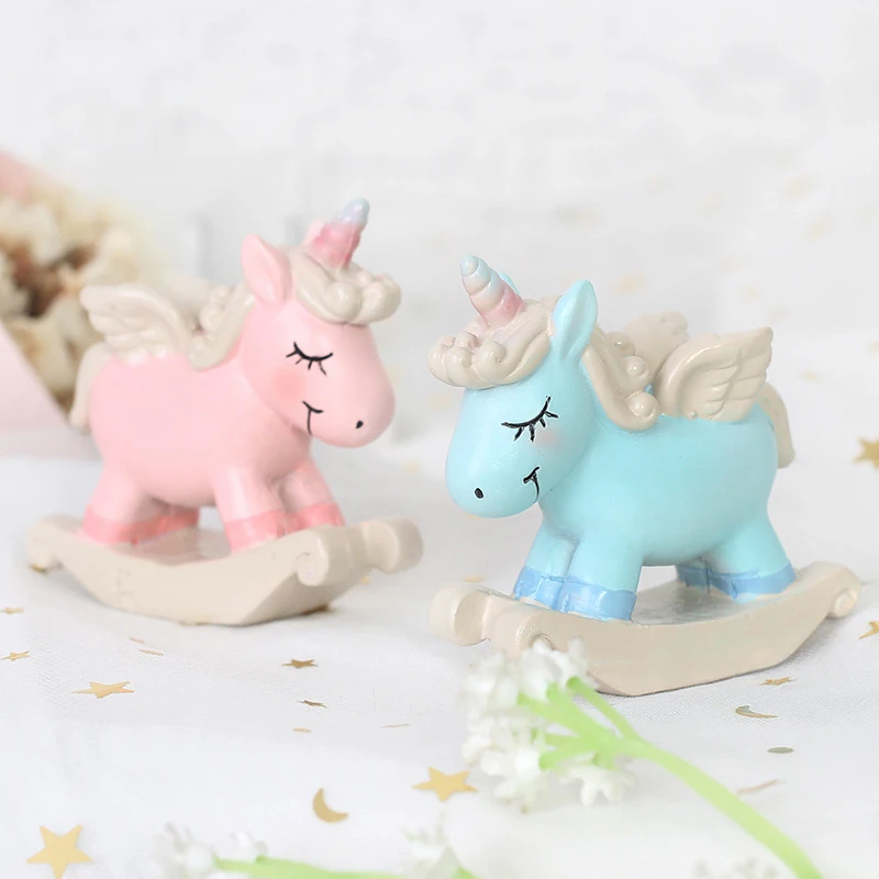 Набор из 2 предметов милые мини-фигурки в виде единорога декоративные украшения