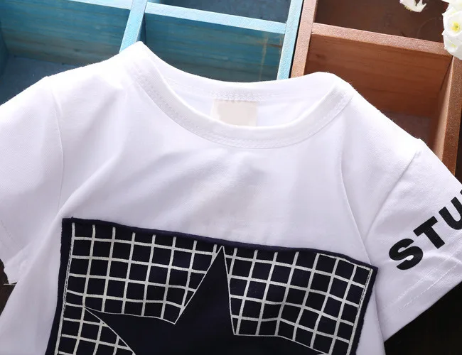 Комплекты детской одежды унисекс на лето 2020 хлопковая футболка с коротким