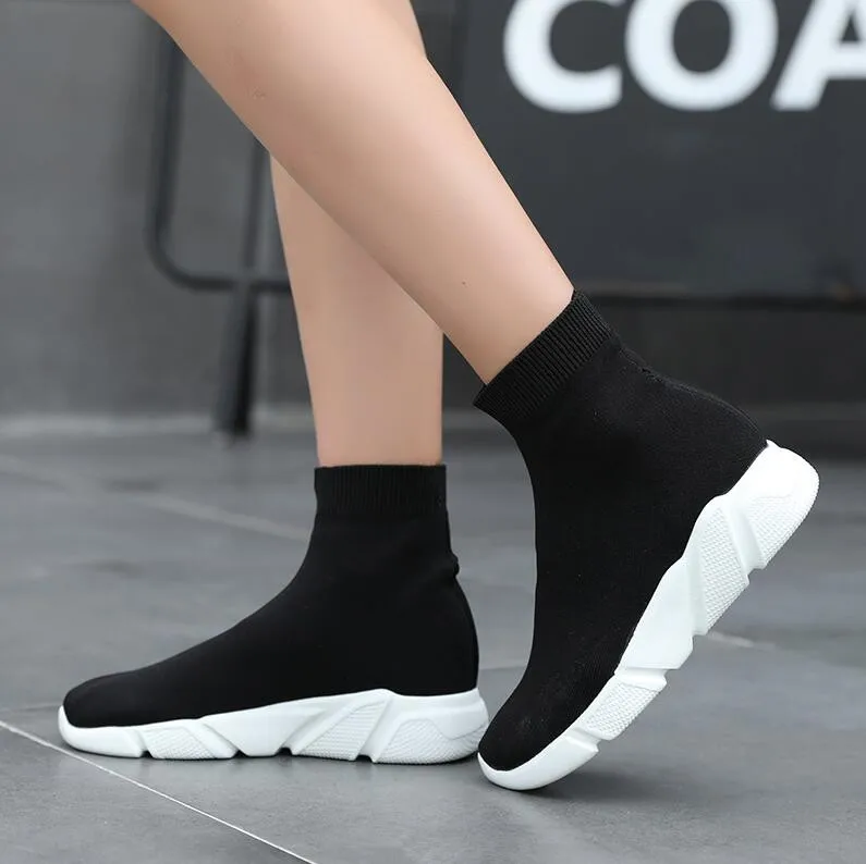 Новые уличные женские носки кроссовки дышащие эластичные трикотажные унисекс