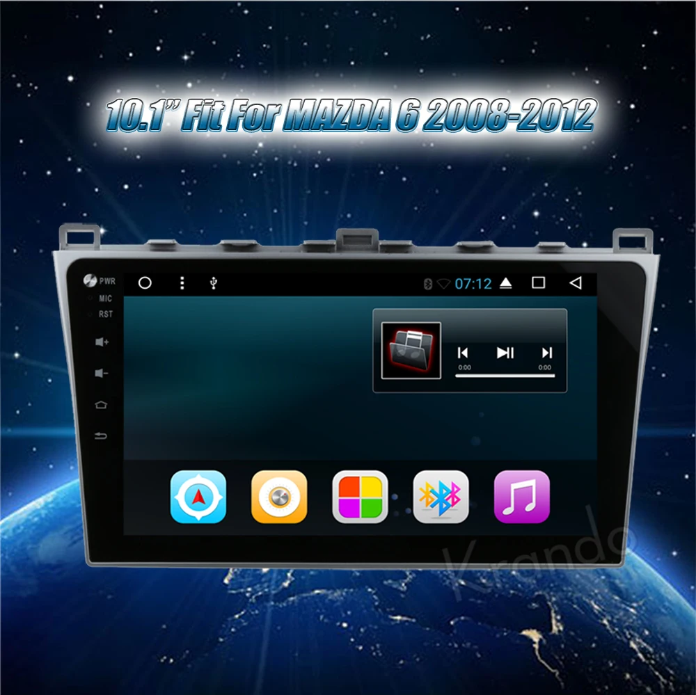 Автомобильная Gps навигационная система Krando Android 8 1 10 дюйма (без dvd) для Mazda 6 2008 2012