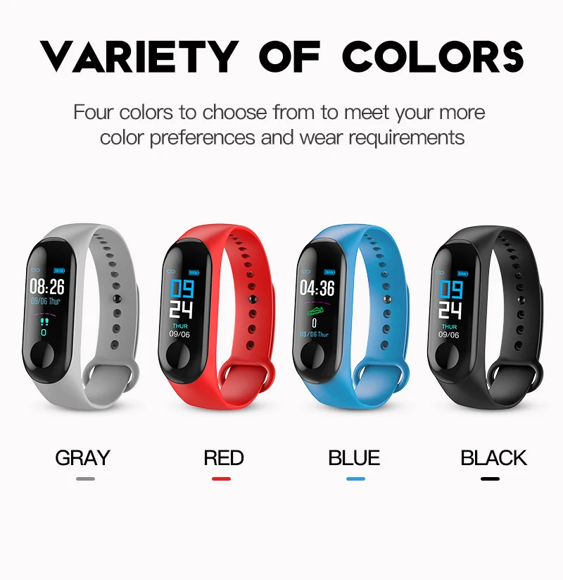 TapicRay M3 умный Браслет пульсометр браслет активность фитнес трекер SmartBand для Iphone Xiao