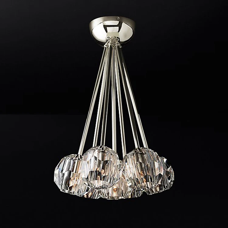 Роскошная американская светодиодная люстра RH Deco, люстра для внутреннего освещения, Потолочная люстра, хрустальные абажуры G4, люстра, освещение
