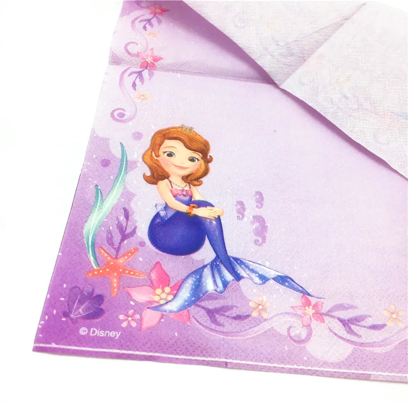 29 шт./лот disney Принцесса тематика-София для девочек на день рождения декоративная бумага для вечеринок чашка+ тарелка+ салфетка+ Конфета Подарочная сумка+ набор скатертей поставка