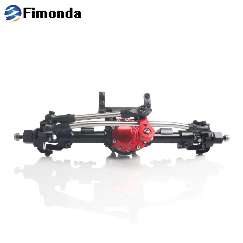 Black Front SCX10 II Сплав передний задний Прямой полный мост для 1/10 RC Гусеничный автомобиль осевой SCX10 II 90046 90047 Запчасти для обновления - Цвет: Black Front
