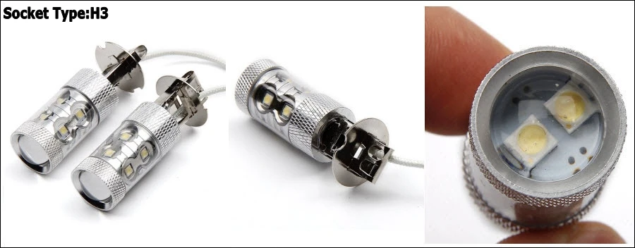 2 шт. 50 Вт CREE чипы H1 H3 H7 H8 H9 H11 H13 H16 P13W SMD COB светодиодные лампы 12 В 6500 к светодиодный противотуманный светильник s лампы Задний тормозной светильник