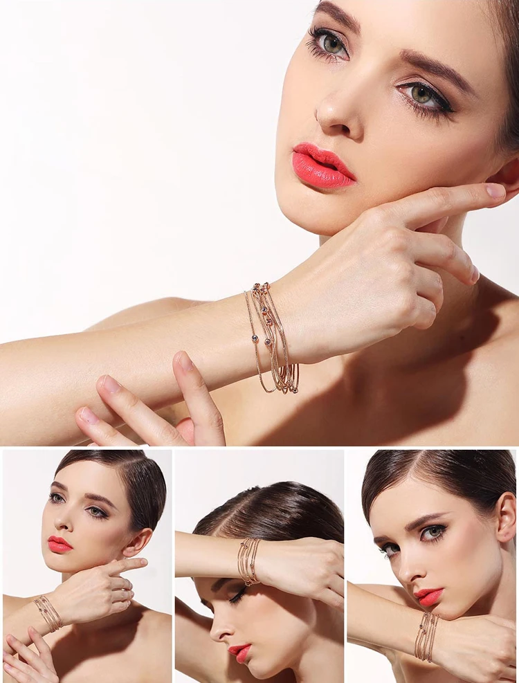 Модные Многослойные очаровательные цепочки и браслеты высокого качества AAA