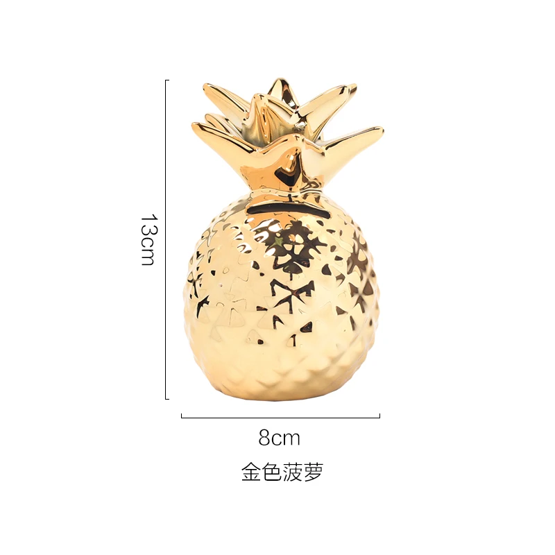 Golden Pineapple Скандинавские маленькие ананасовые копилки, Керамические Золотые копилки, копилка, копилка, украшение для домашнего рабочего стола - Цвет: Golden Pineapple
