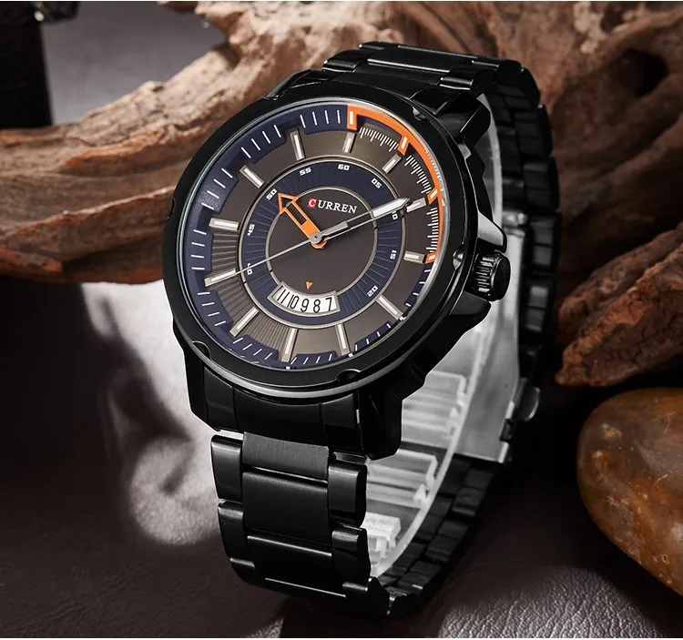 Luxury Brand Relogio Masculino CURREN мужские Кварцевые Часы Аналоговые спортивные Наручные Часы Отображения Даты Бизнес Мужчины Часы