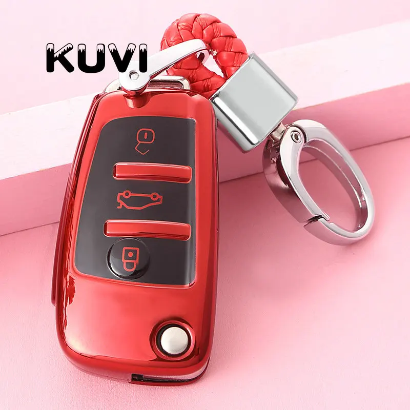 Автомобильный Стайлинг брелоки Защитная крышка для Audi A1 A3 A3 8P 8L 8V S3 RS3 Q3 Q7 S3 TT защитный чехол Чехол авто аксессуары