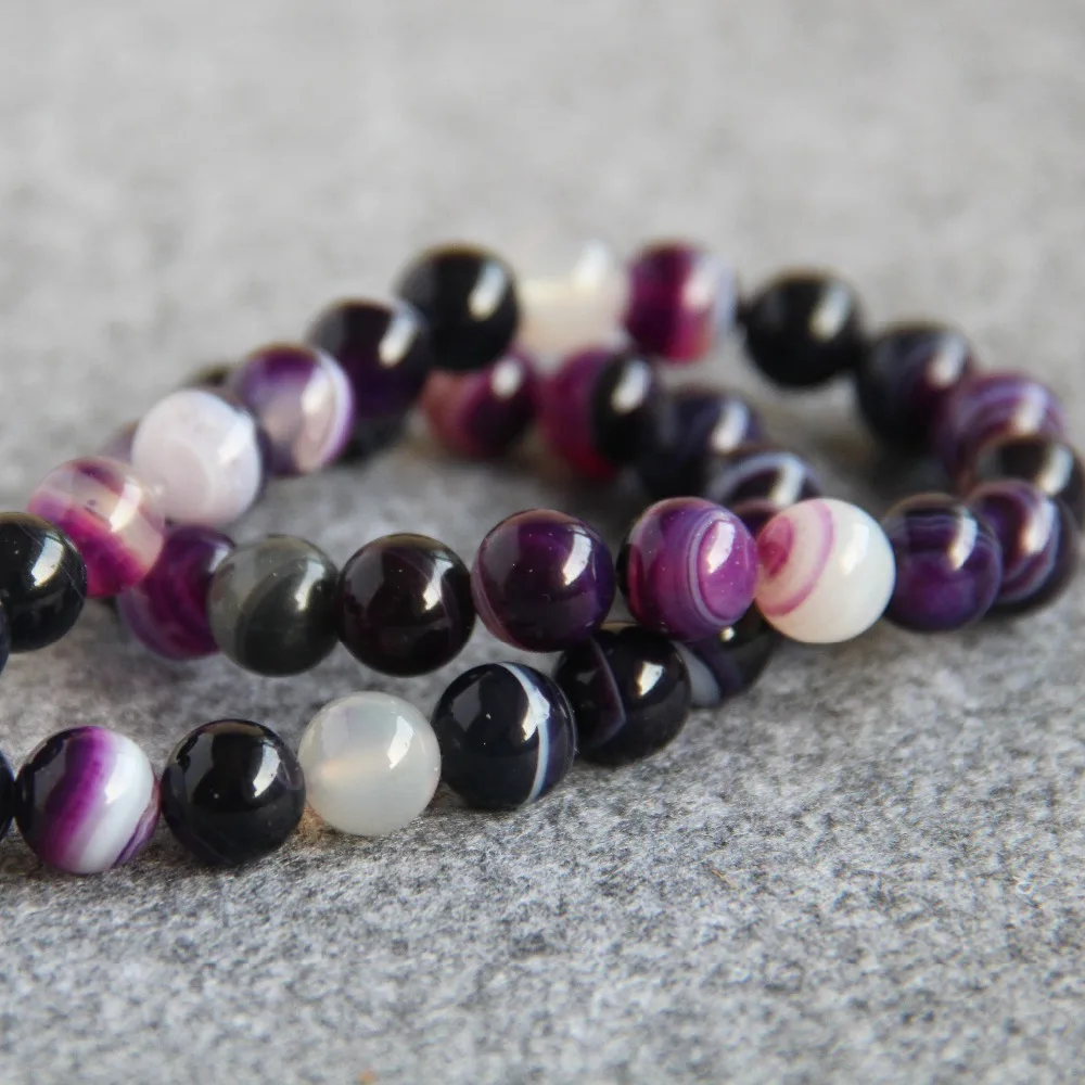 Новинка для ожерелья и браслета 10 мм Разноцветные натуральные фиолетовые