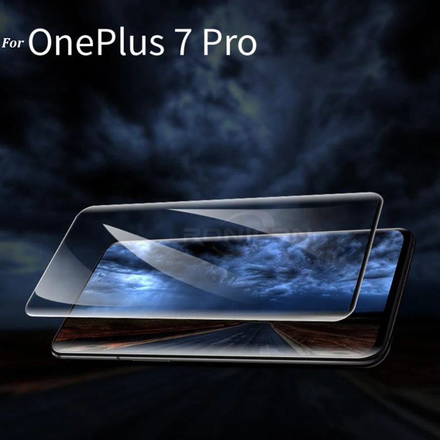 УФ-жидкое закаленное стекло для OnePlus 7 Pro чехол прозрачная защитная пленка экрана